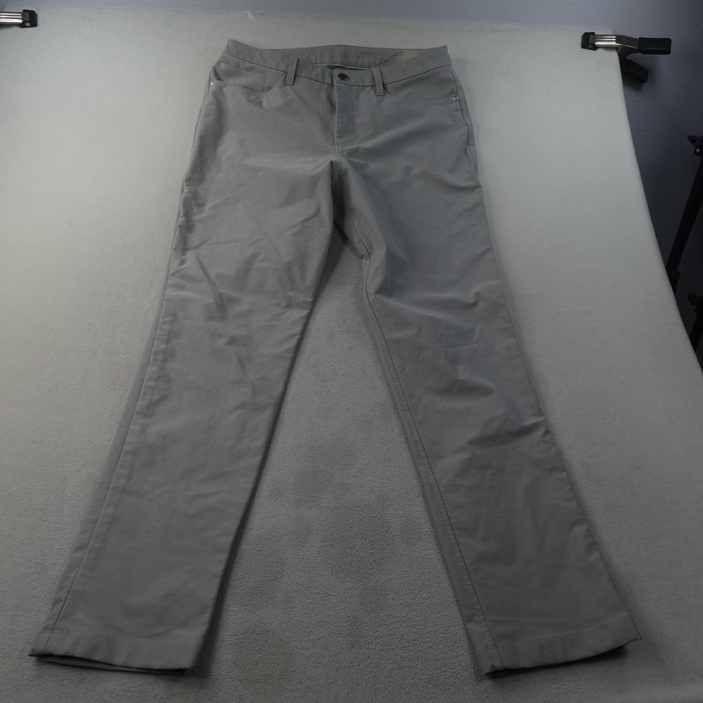 Lululemon ABC Classic Fit 5 Pocket Pants Mens 33x32 Gray Utilitech LM5AQJS